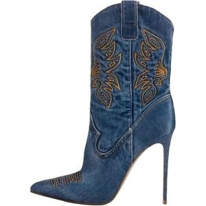 Steve Madden Denim Heeled Boot